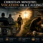 “Pastor praying in church symbolising Christian ministry as divine calling, servanthood, and spiritual authority.”